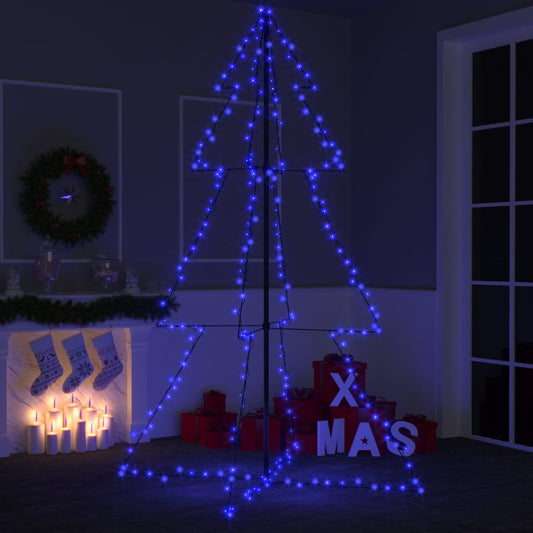 vidaXL Christmas Cone Tree 240 LEDs Indoor and Outdoor 118x180 cm