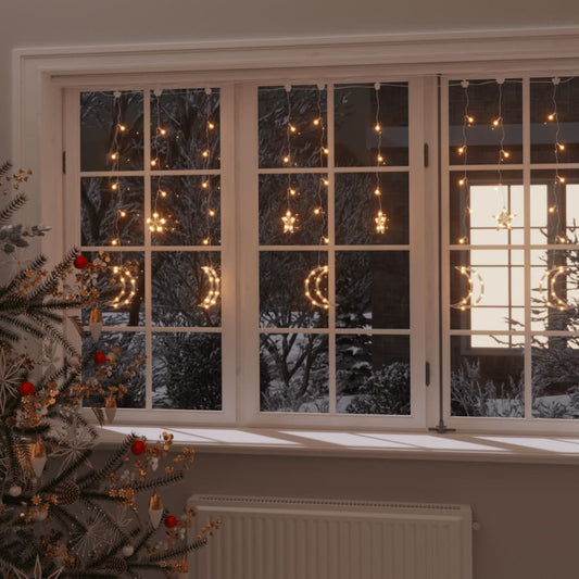 Ster en Maan Kerstverlichting Afstandsbediening 138 LED Warm Wit