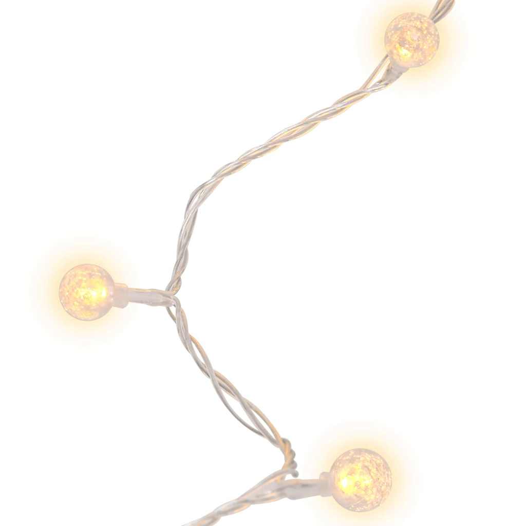 328810 vidaXL Globe Fairy String Lights 20m 200 LED Warm White 8 Function