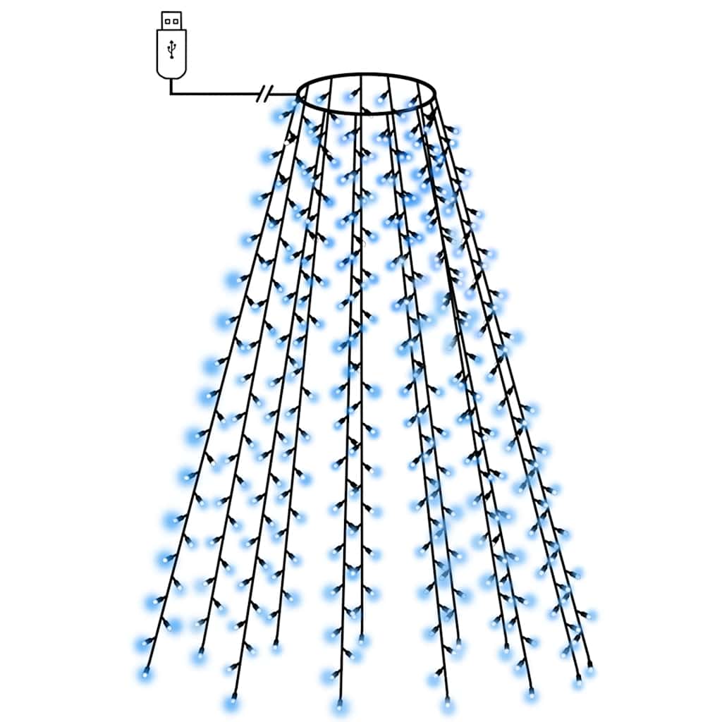 Christmas Tree Net Lights with 150 LEDs Blue 150 cm