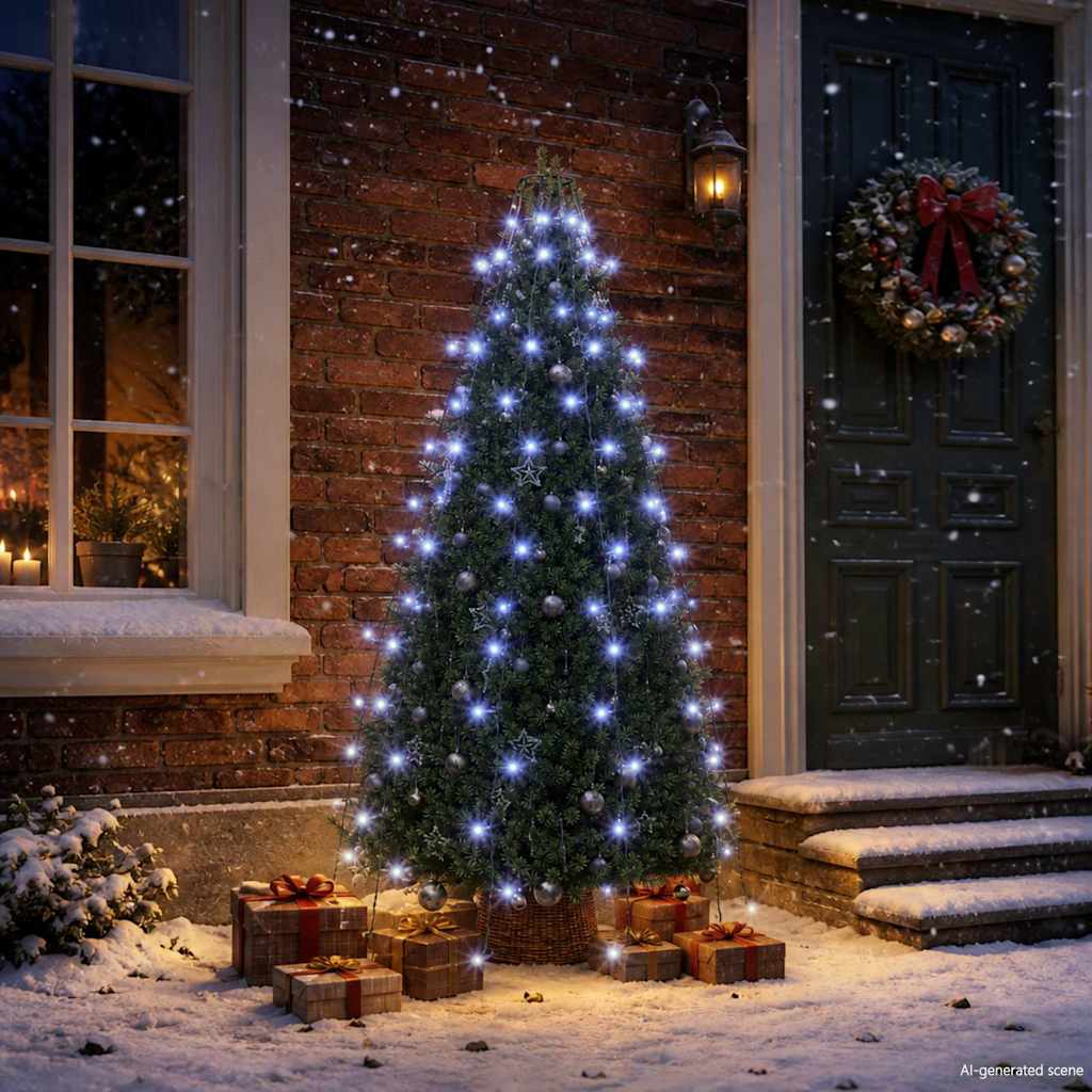 Tree Light | Blue | PVC | Fits 150 cm trees | LED Lights | Cone-shaped