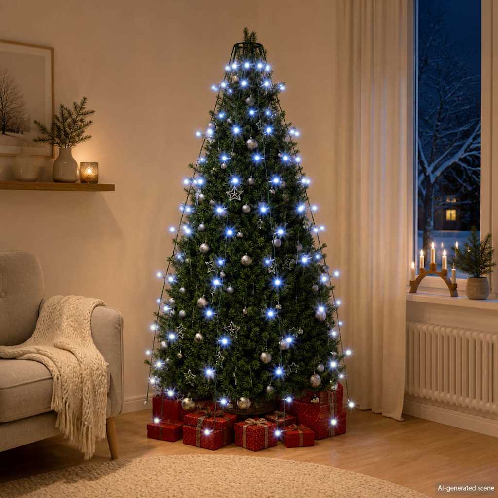 Tree Light | Blue | PVC | Fits 150 cm trees | LED Lights | Cone-shaped