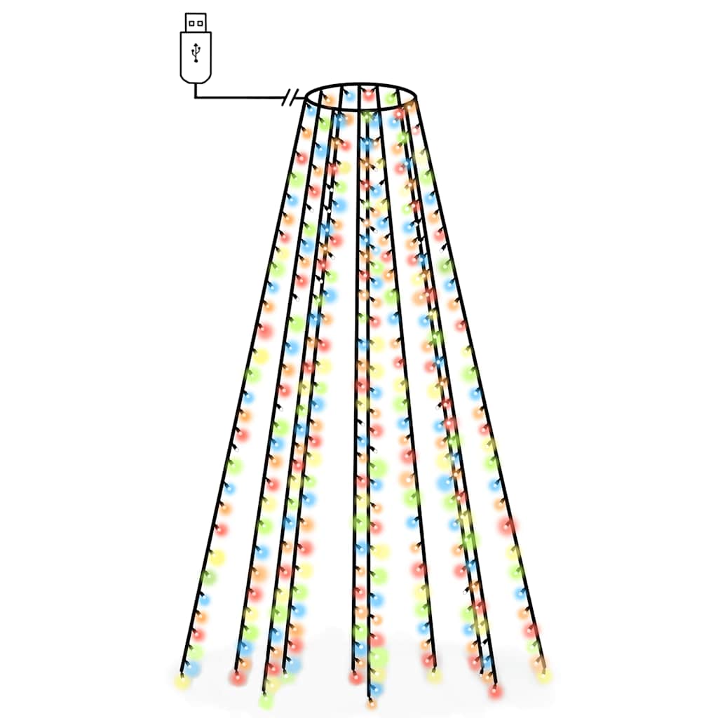 Christmas Tree Net Lights with 300 LEDs Colourful 300 cm