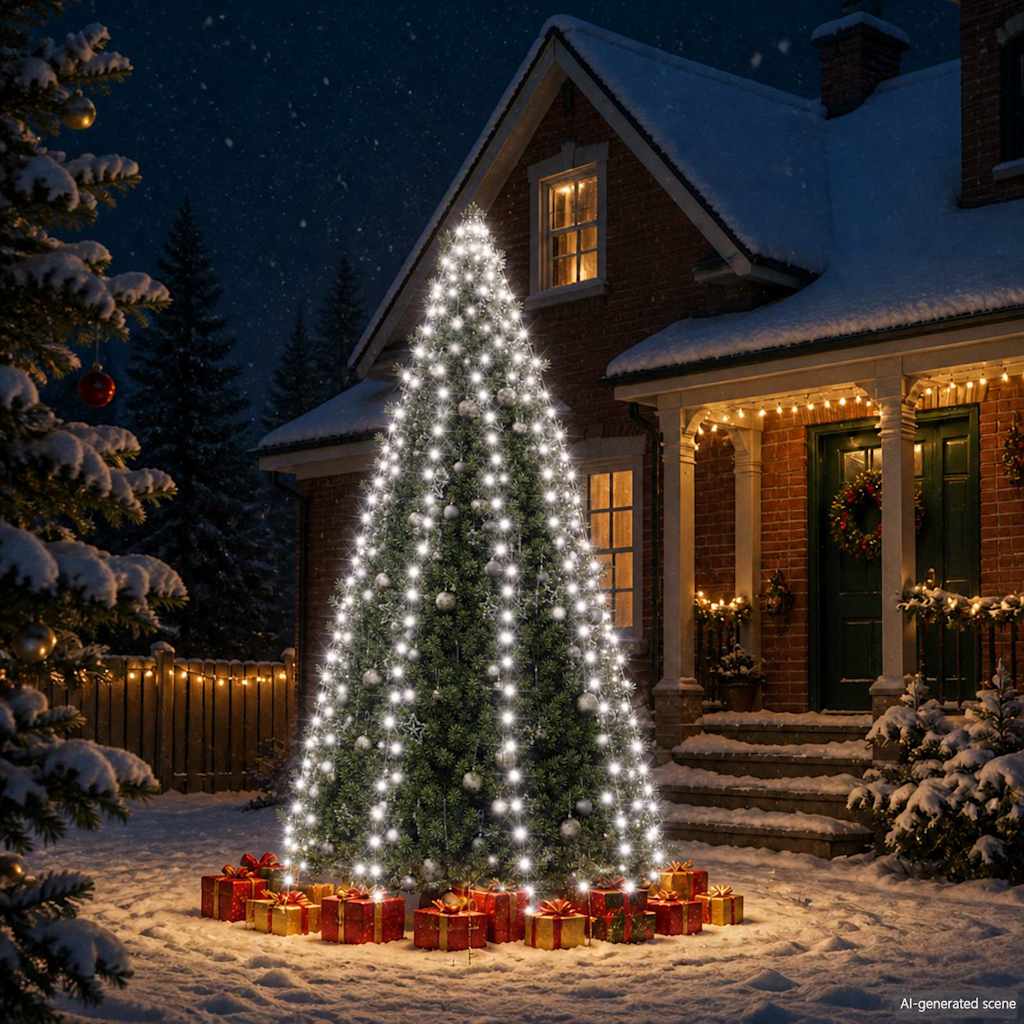 Tree Light | Cold White, Dark Green | PVC | Suitable for 4m trees