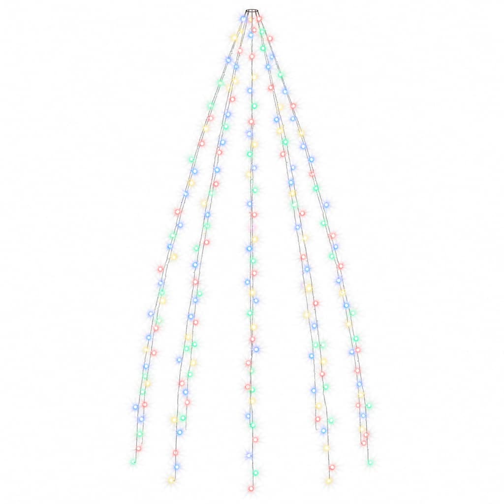Tree Light | Dark green wire, colourful lights | PVC | For 400 cm trees