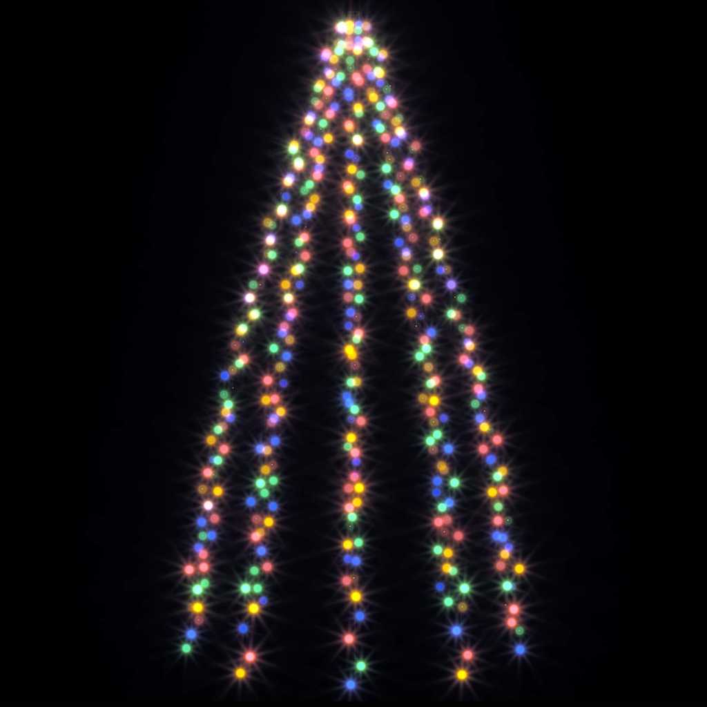 Tree Light | Dark green wire, colourful lights | PVC | For 400 cm trees