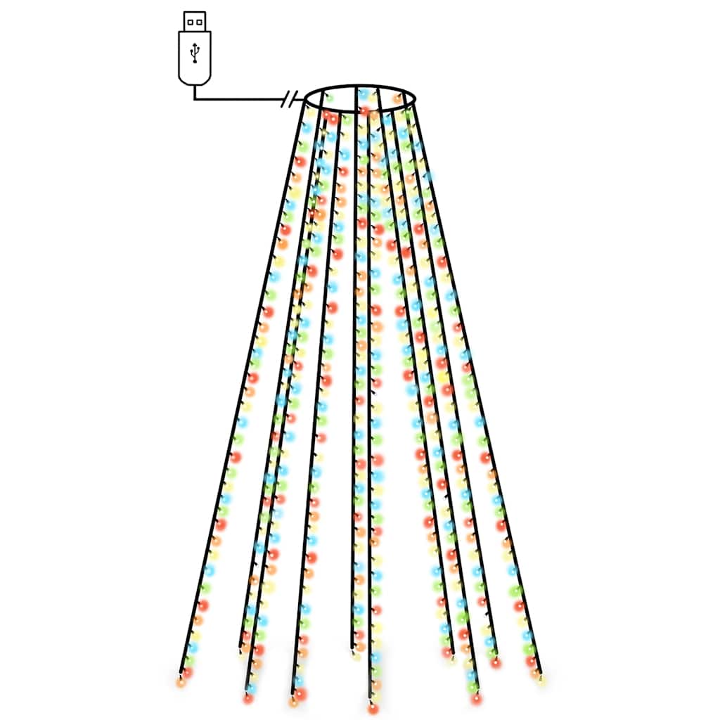 Tree Lights with 500 LEDs Colourful 500 cm Indoor Outdoor