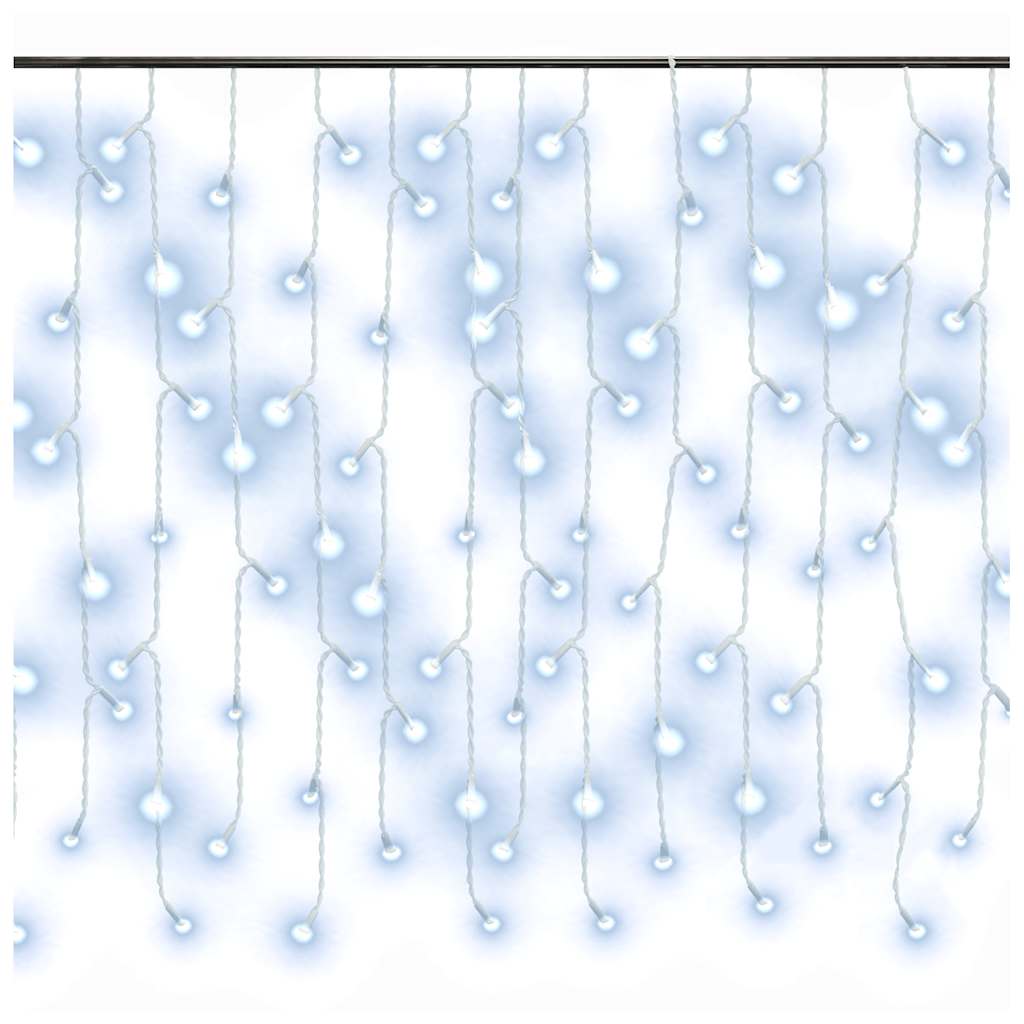 LED Curtain Icicle Lights 10m 400 LED Cold White 8 Function