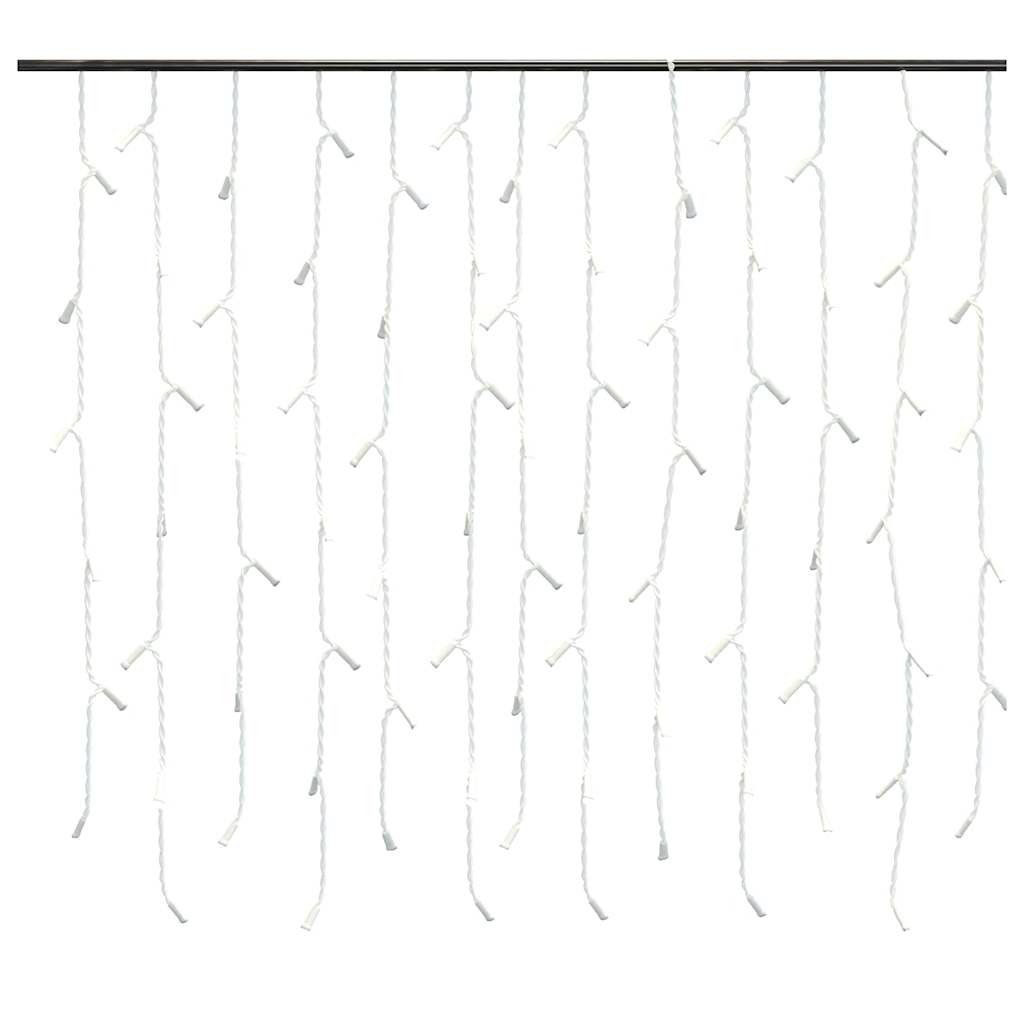 LED Curtain Icicle Lights 10m 400 LED Cold White 8 Function