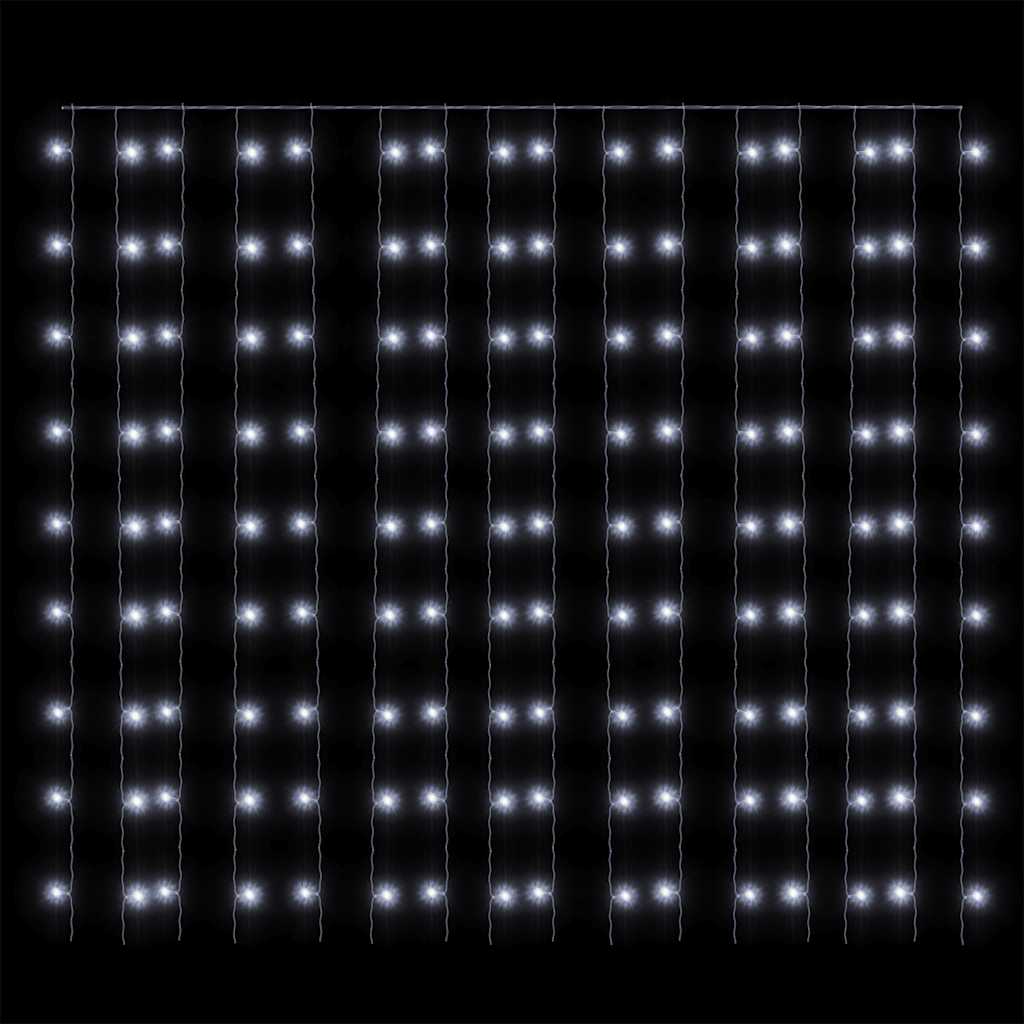 LED Curtain Fairy Lights 3x3m 300 LED Cold White 8 Function