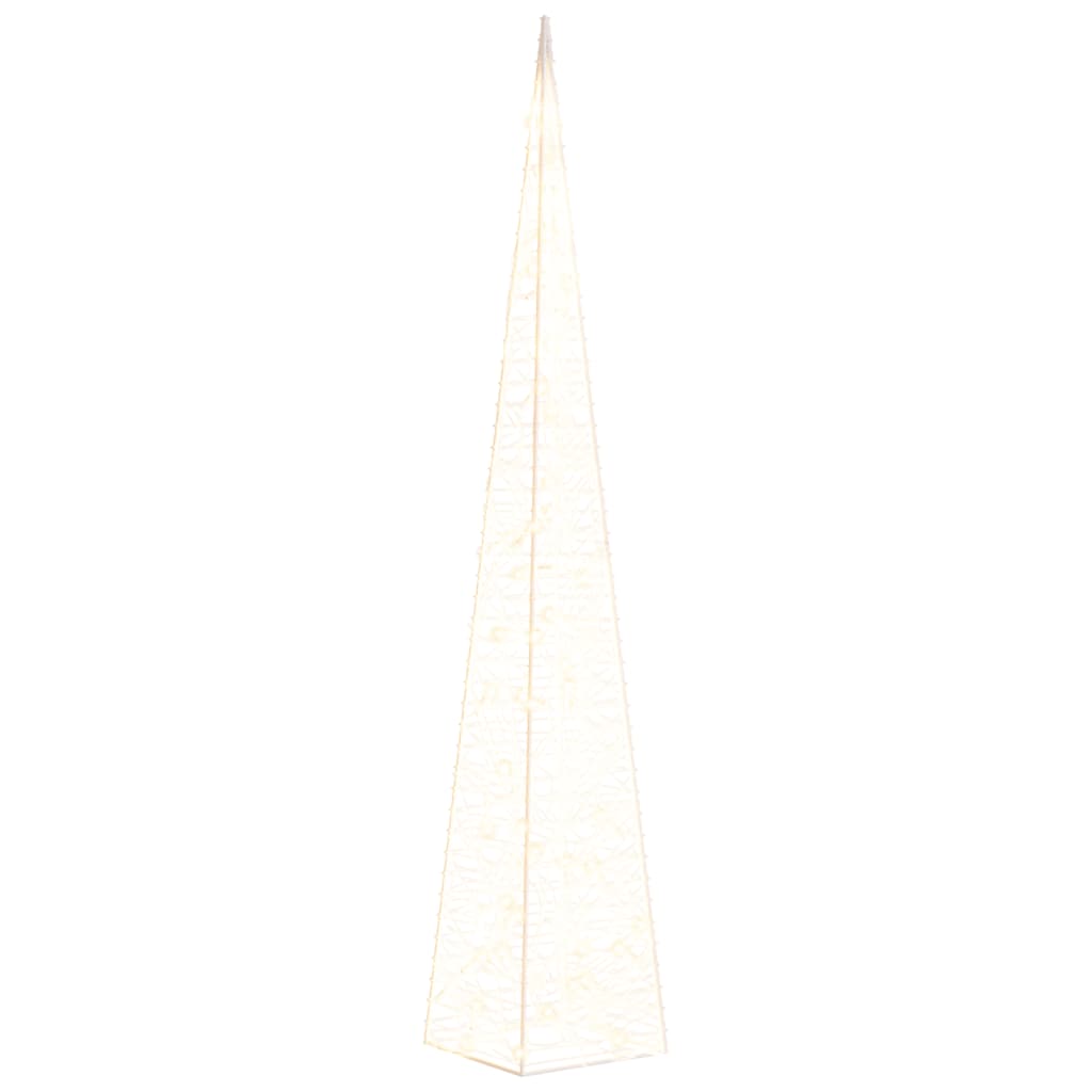 vidaXL Acrylic Decorative LED Light Cone Warm White 120 cm