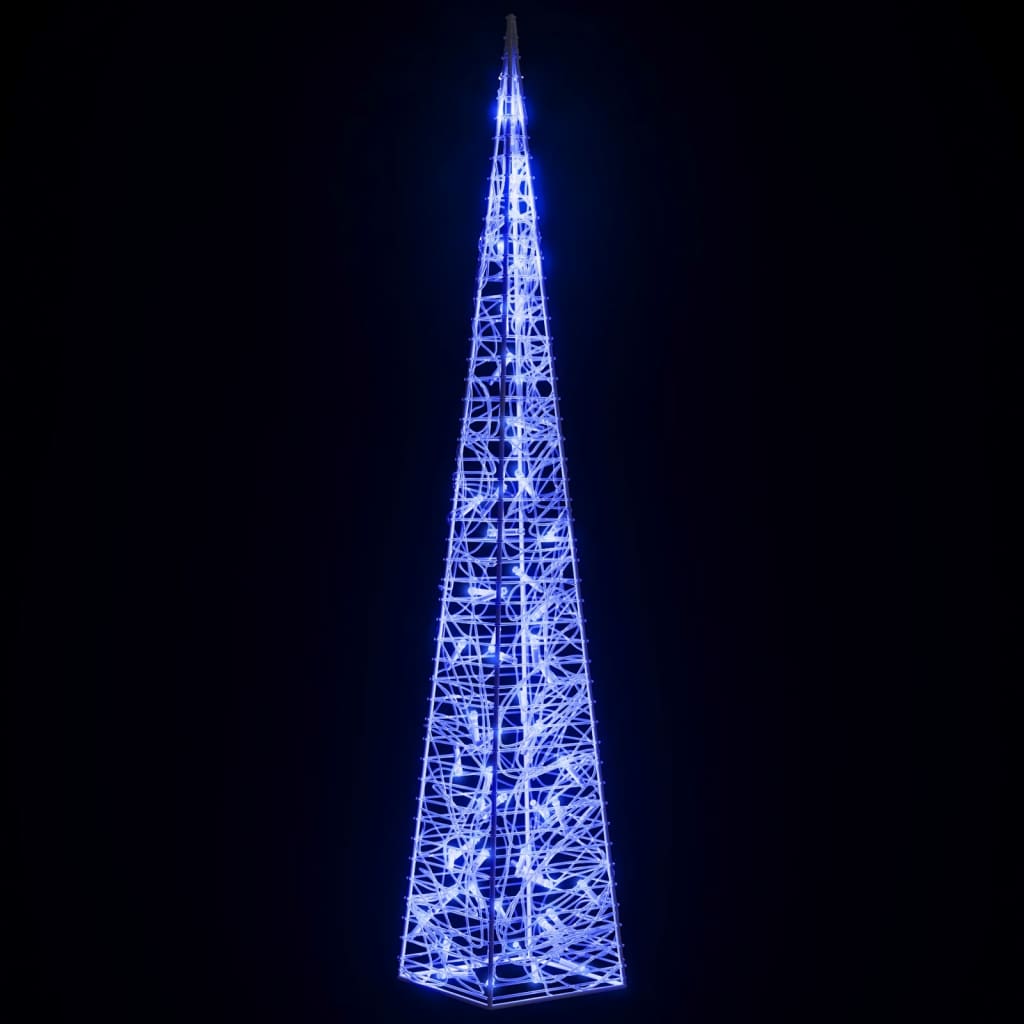 Cône Lumineux LED Décoratif Acrylique Bleu 120 cm