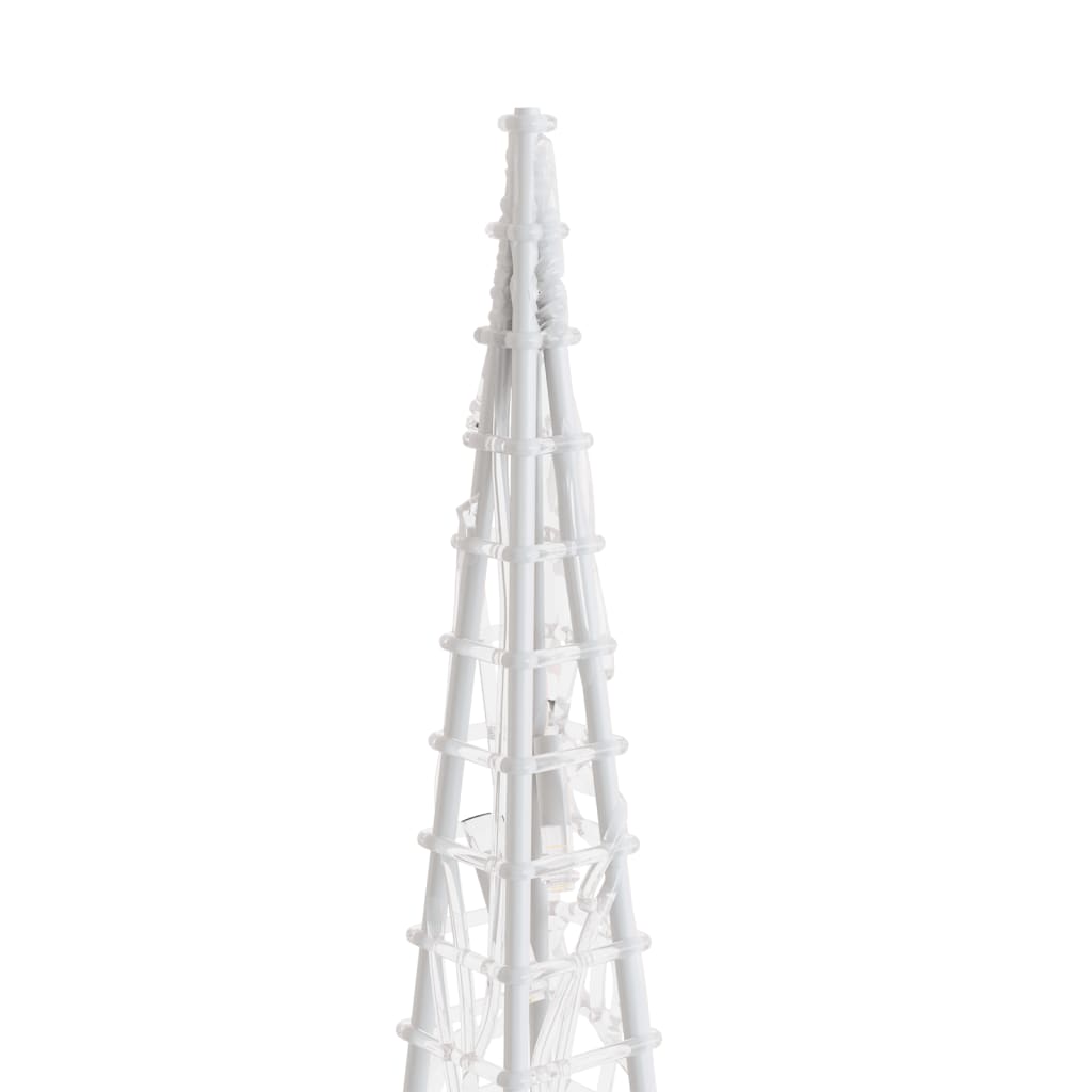 Ensemble de cône de lumière LED décoratif en acrylique blanc chaud 30/45/60cm