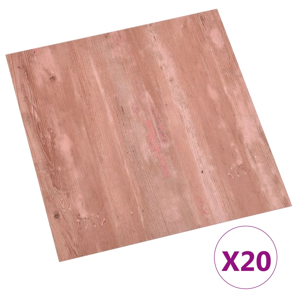 vidaXL Self-adhesive Flooring Planks 20 pcs PVC 1.86 m² Red