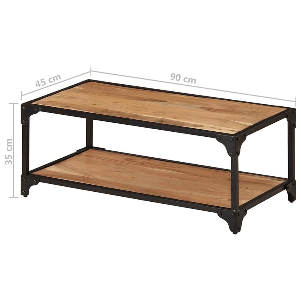 328264 vidaXL Coffee Table 90x45x35cm Solid Acacia Wood