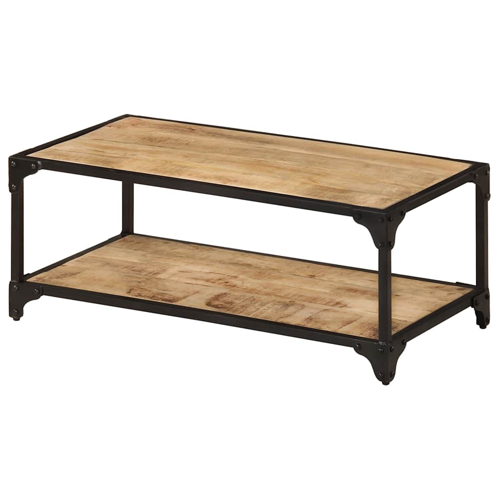 328265 vidaXL Coffee Table 90x45x35 cm Solid Rough Mango Wood