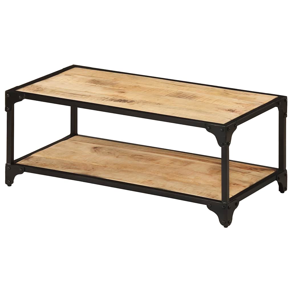 328265 vidaXL Coffee Table 90x45x35 cm Solid Rough Mango Wood