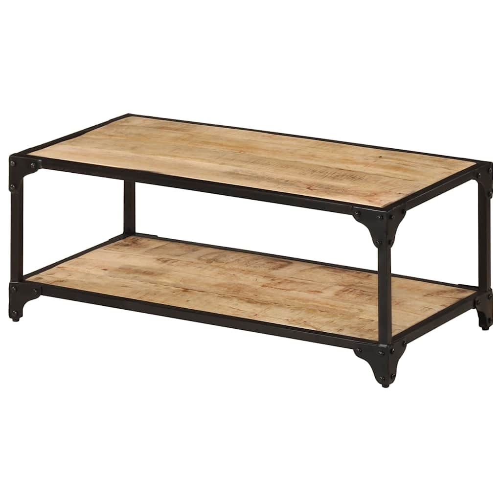 328265 vidaXL Coffee Table 90x45x35 cm Solid Rough Mango Wood