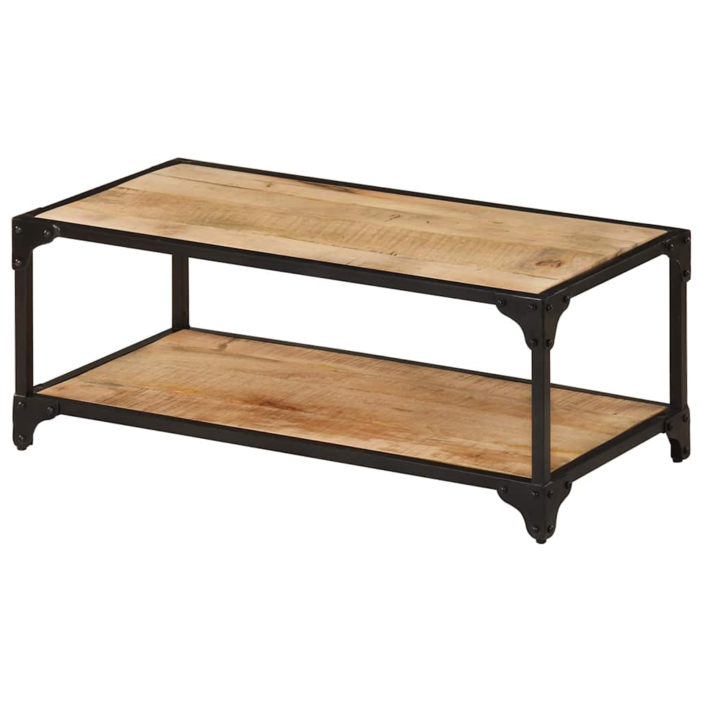 328265 vidaXL Coffee Table 90x45x35 cm Solid Rough Mango Wood