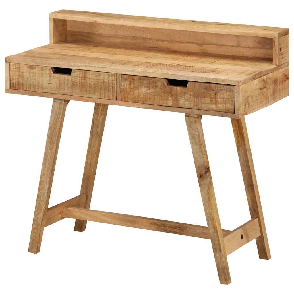 328269 vidaXL Desk 100x45x90 cm Solid Rough Mango Wood