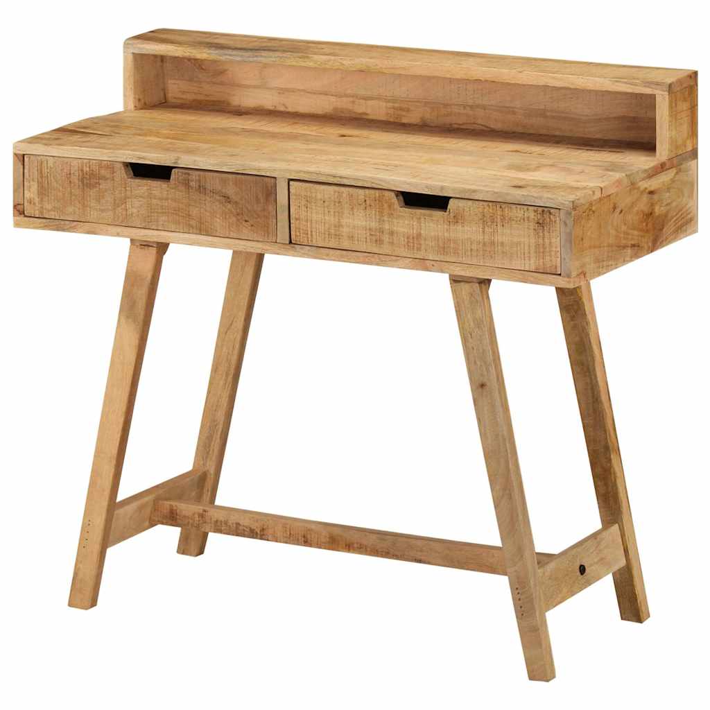 328269 vidaXL Desk 100x45x90 cm Solid Rough Mango Wood