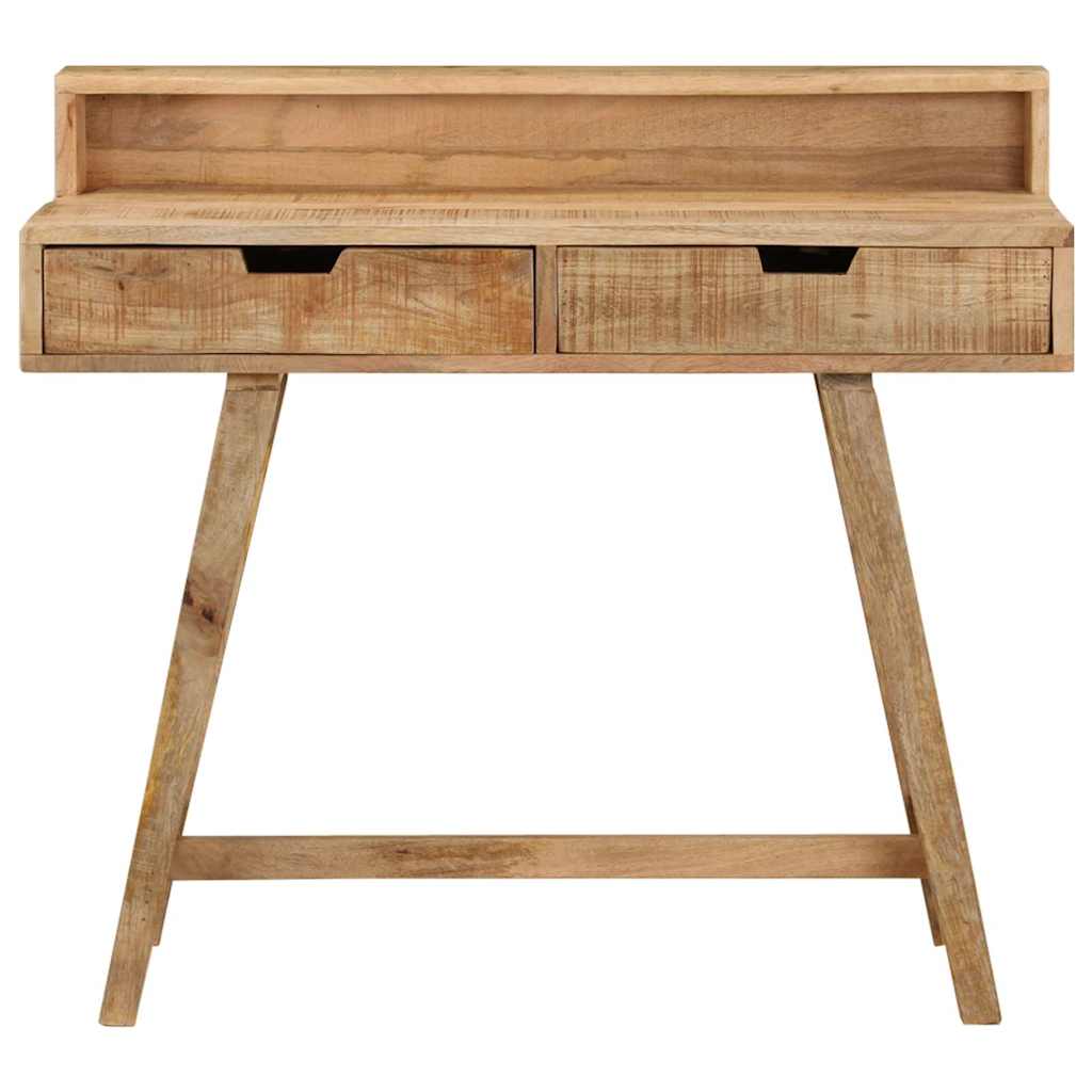 328269 vidaXL Desk 100x45x90 cm Solid Rough Mango Wood