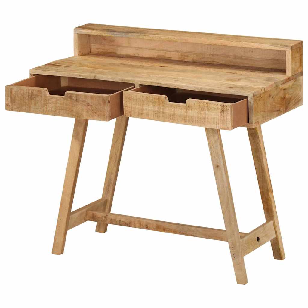 328269 vidaXL Desk 100x45x90 cm Solid Rough Mango Wood