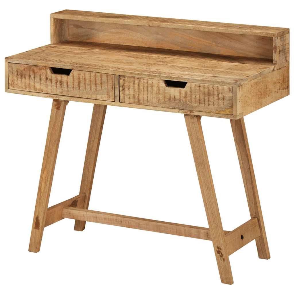 328269 vidaXL Desk 100x45x90 cm Solid Rough Mango Wood