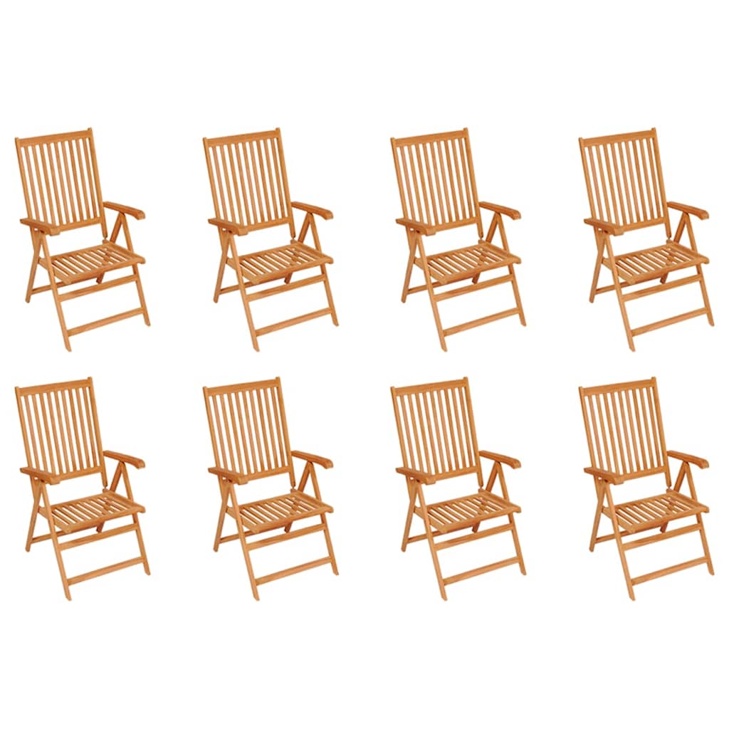 Garden Chair | Set of 8 | Teak | Solid Teak wood | Standard | Foldable