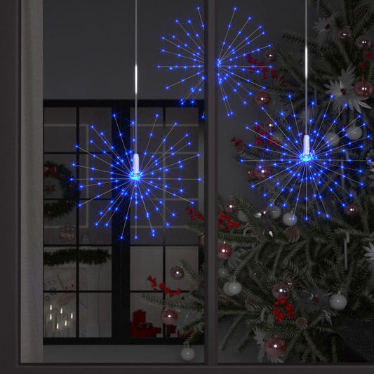 vidaXL Outdoor Christmas Firecrack Lights 2pcs Blue 20cm 280 LEDs