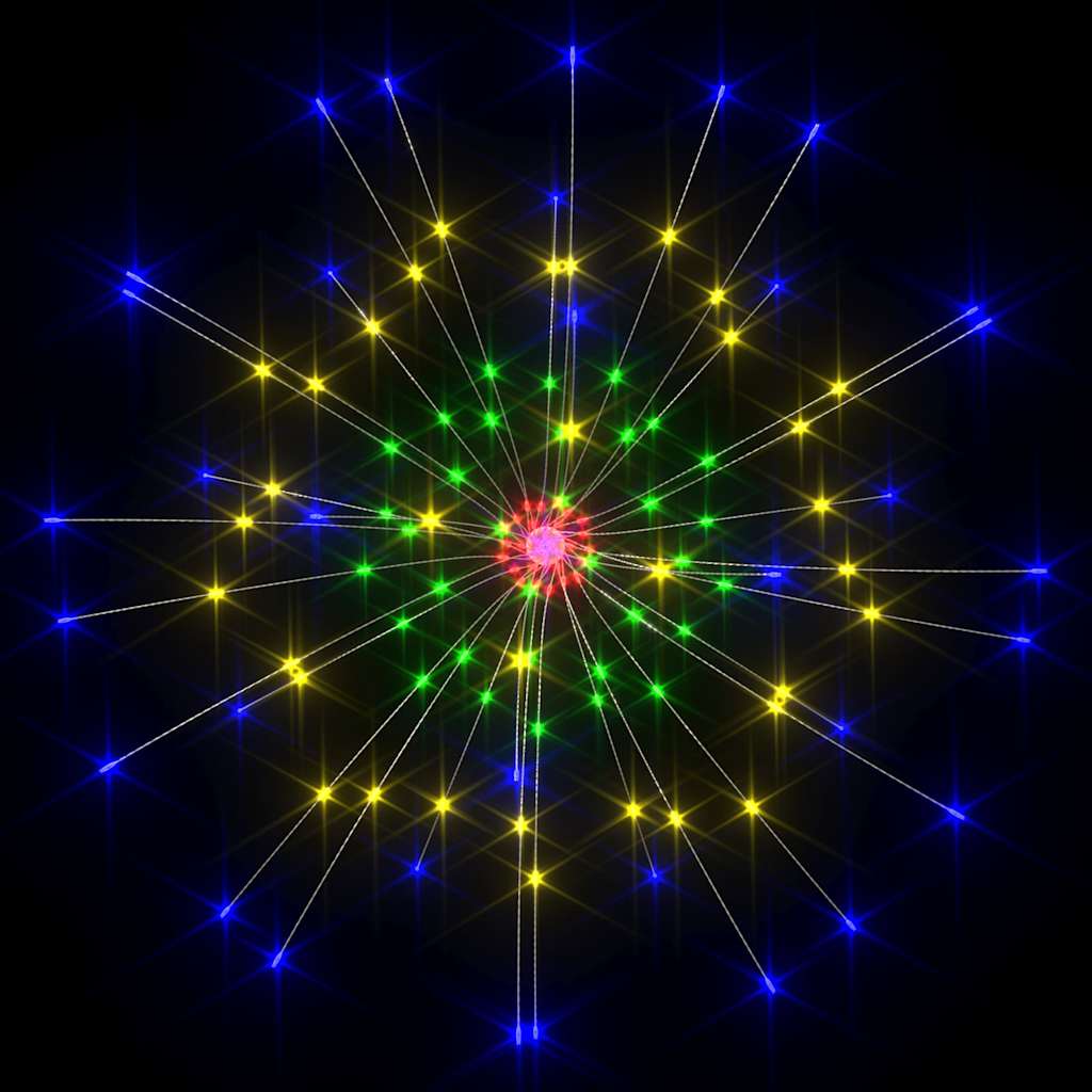 Christmas Firecrack Lights 4pcs Multicolour 20 cm 560 LEDs