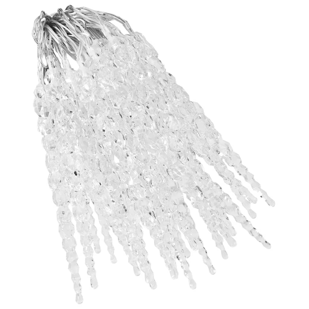 Noël Icicle Lights 40pcs Télécommande Acrylique Blanc Froid