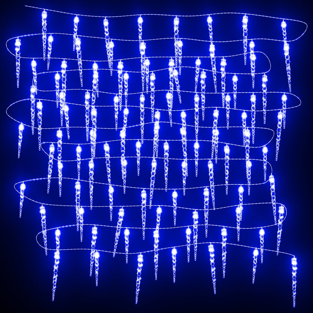 Kerst Ijspegel Lichtjes 40 stuks Blauw Acryl Afstandsbediening