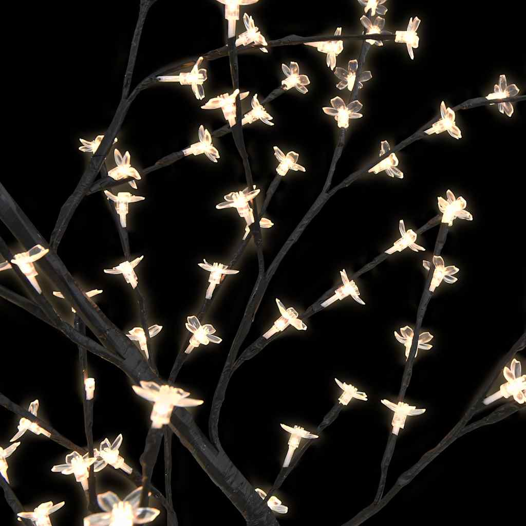Christmas Tree 128 LEDs Warm White Light Cherry Blossom 120 cm