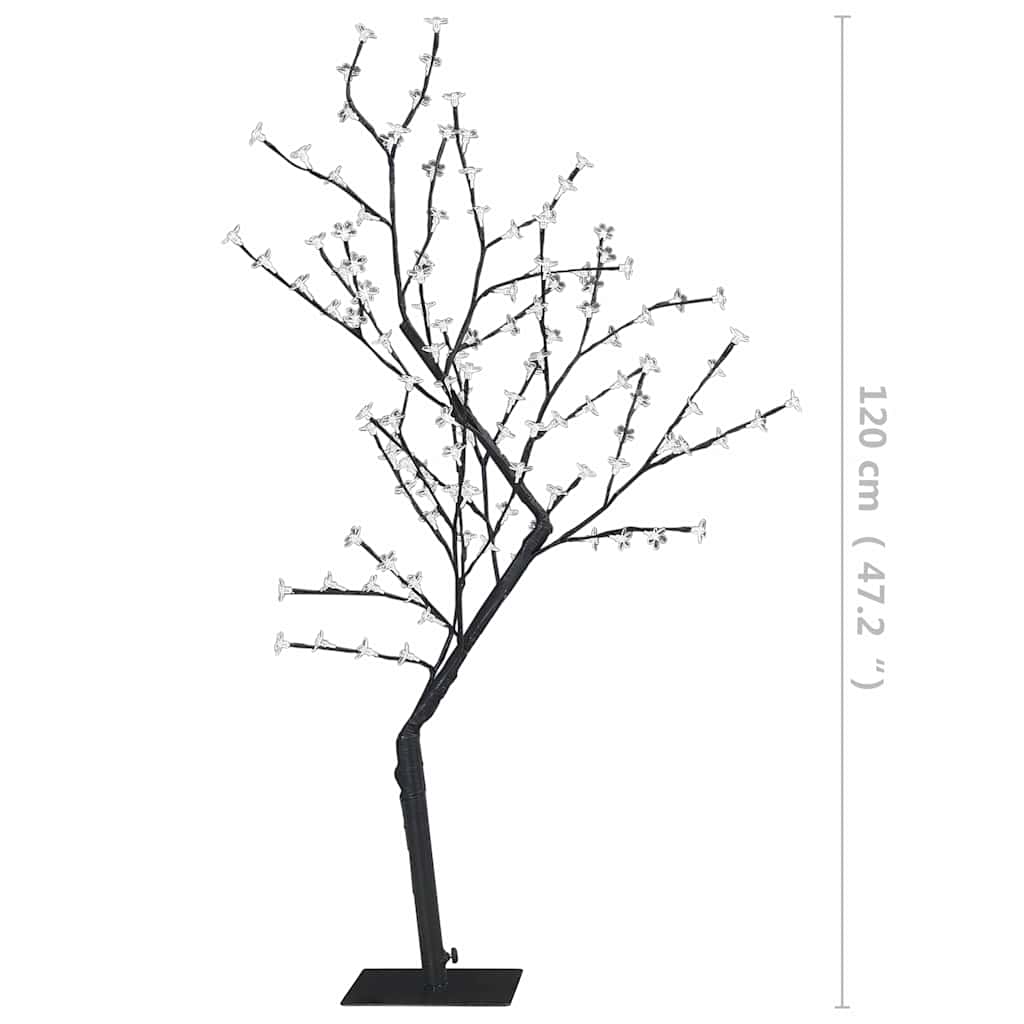 Christmas Tree 128 LEDs Warm White Light Cherry Blossom 120 cm