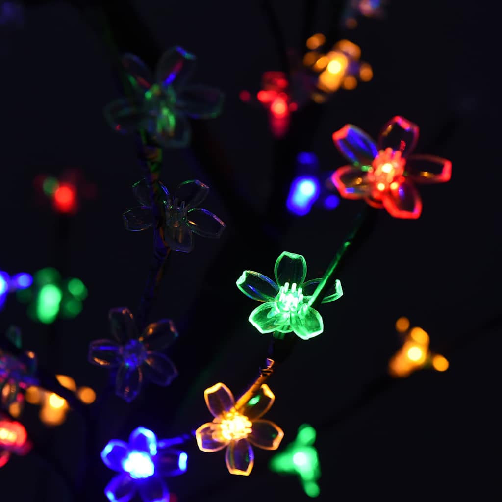 Christmas Tree 128 LEDs Colourful Light Cherry Blossom 120 cm