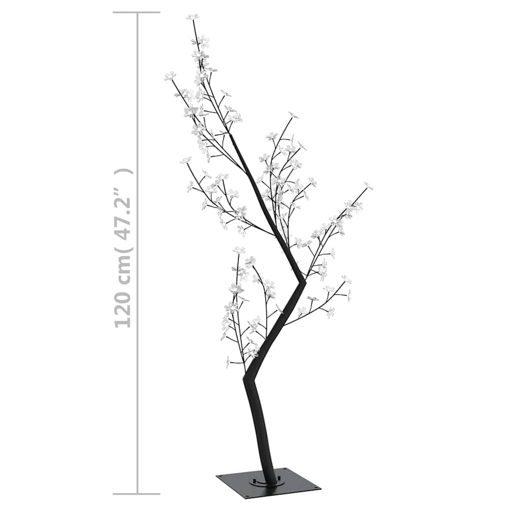 Christmas Tree 128 LEDs Colourful Light Cherry Blossom 120 cm