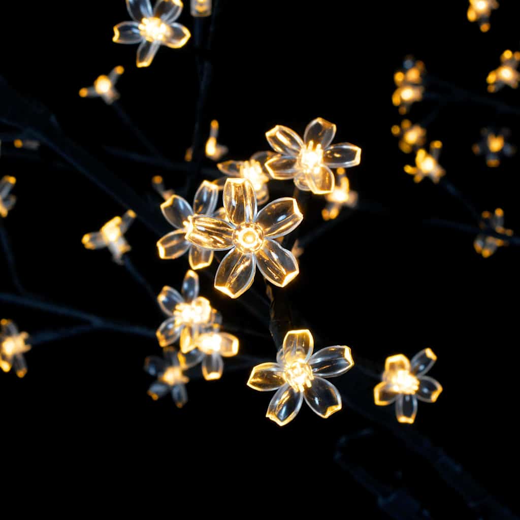 Christmas Tree 120 LEDs Warm White Light Cherry Blossom 150 cm