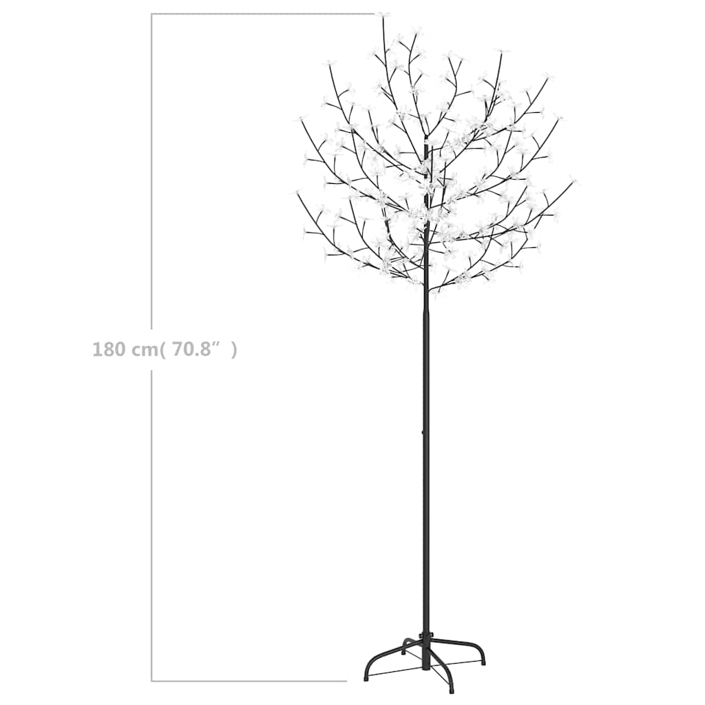 Christmas Tree 200 LEDs Warm White Light Cherry Blossom 180 cm