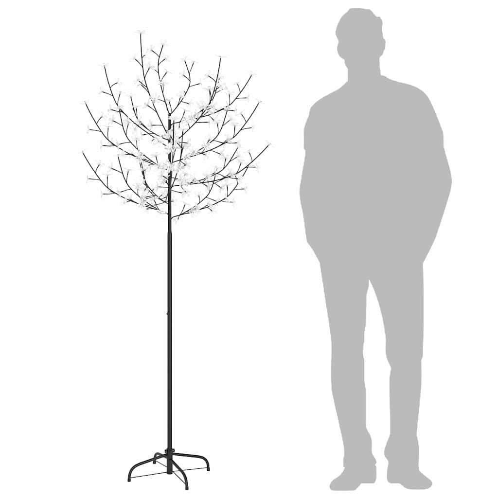 Christmas Tree 200 LEDs Blue White Light Cherry Blossom 180 cm