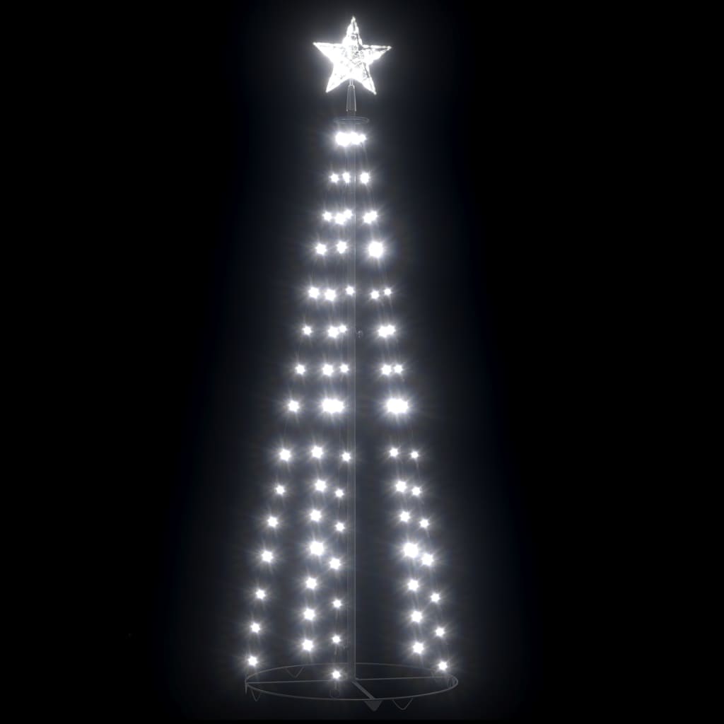 vidaXL Christmas Cone Tree Cold White 70 LEDs Decoration 50x120 cm