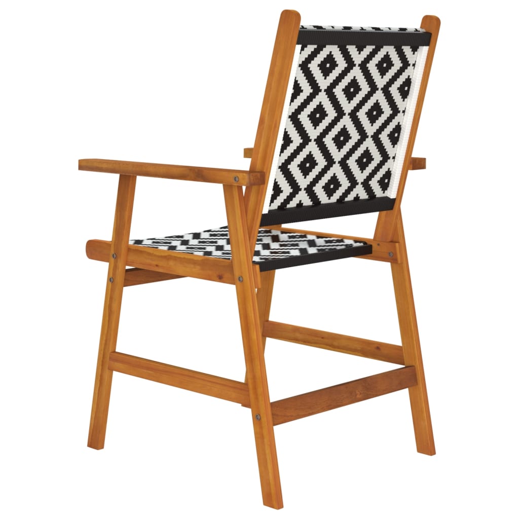 Garden Chair | Set of 2 | Brown, Black, White