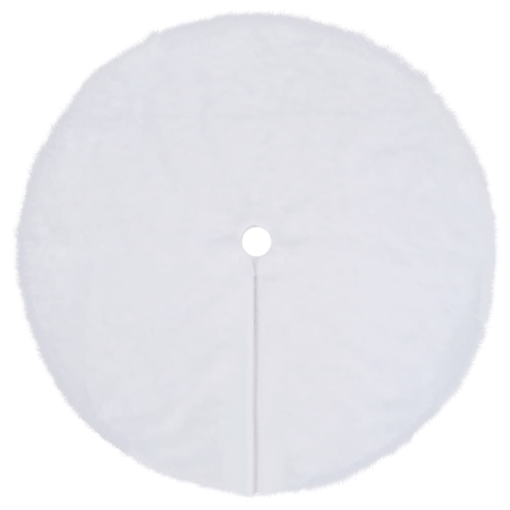 vidaXL Christmas Tree Skirt White 90 cm Faux