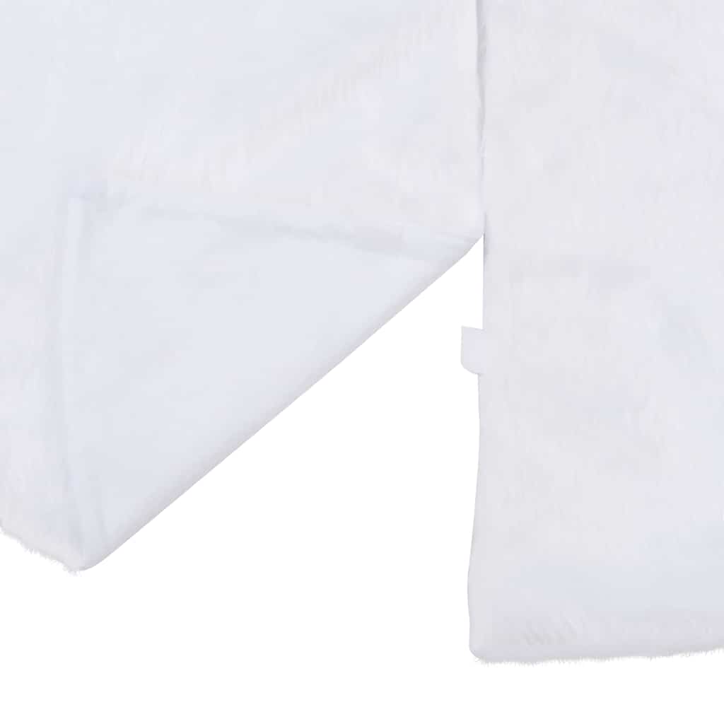 330270 vidaXL Christmas Tree Skirt White 122 cm Faux Fur