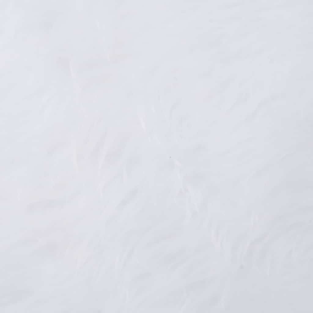 330270 vidaXL Christmas Tree Skirt White 122 cm Faux Fur