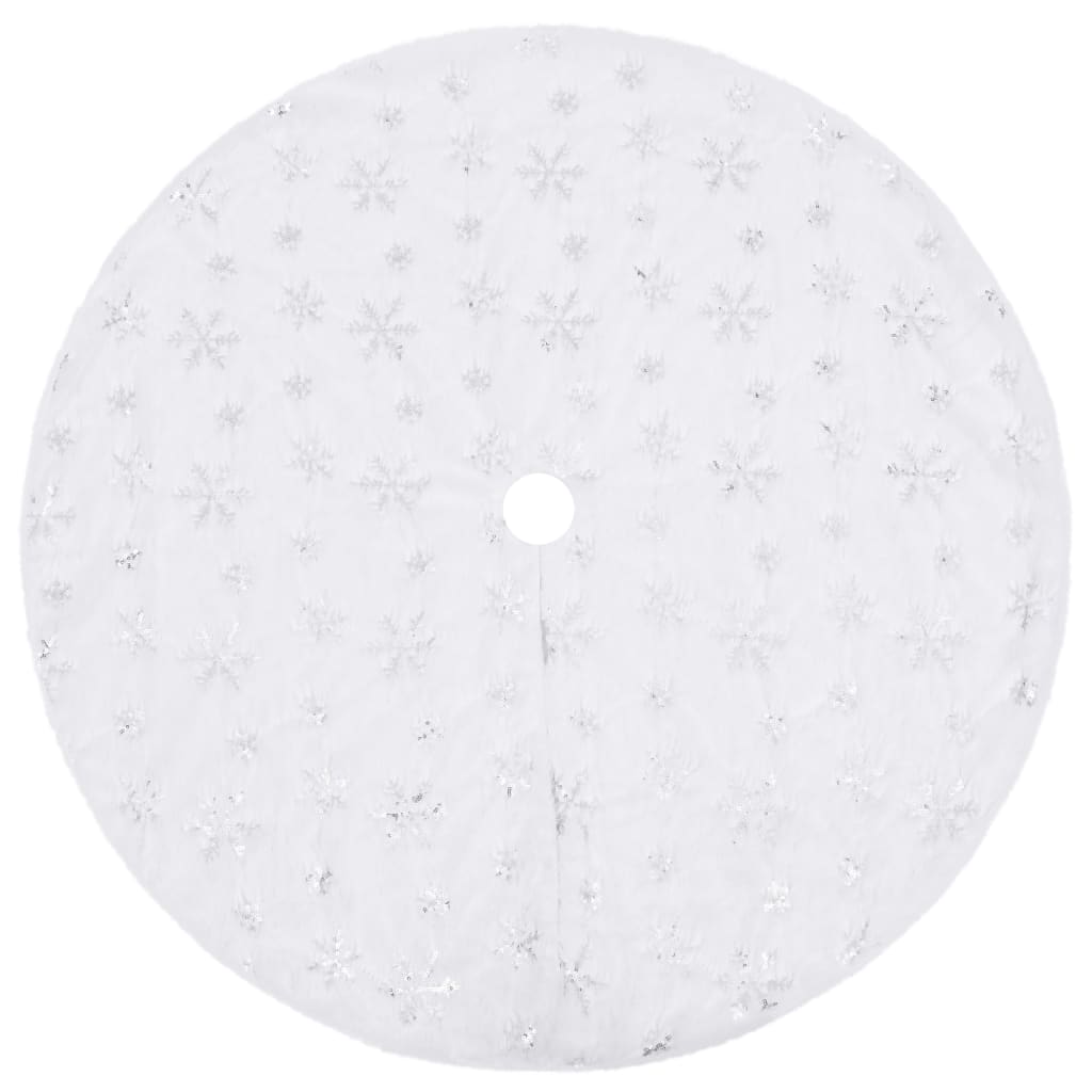 Christmas Tree Skirt | White | Faux fur | Diameter 122 cm