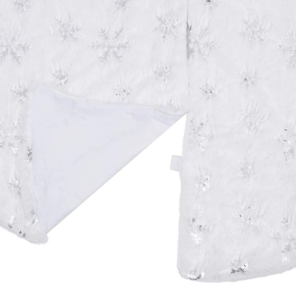 Christmas Tree Skirt | White | Faux fur | Diameter 122 cm
