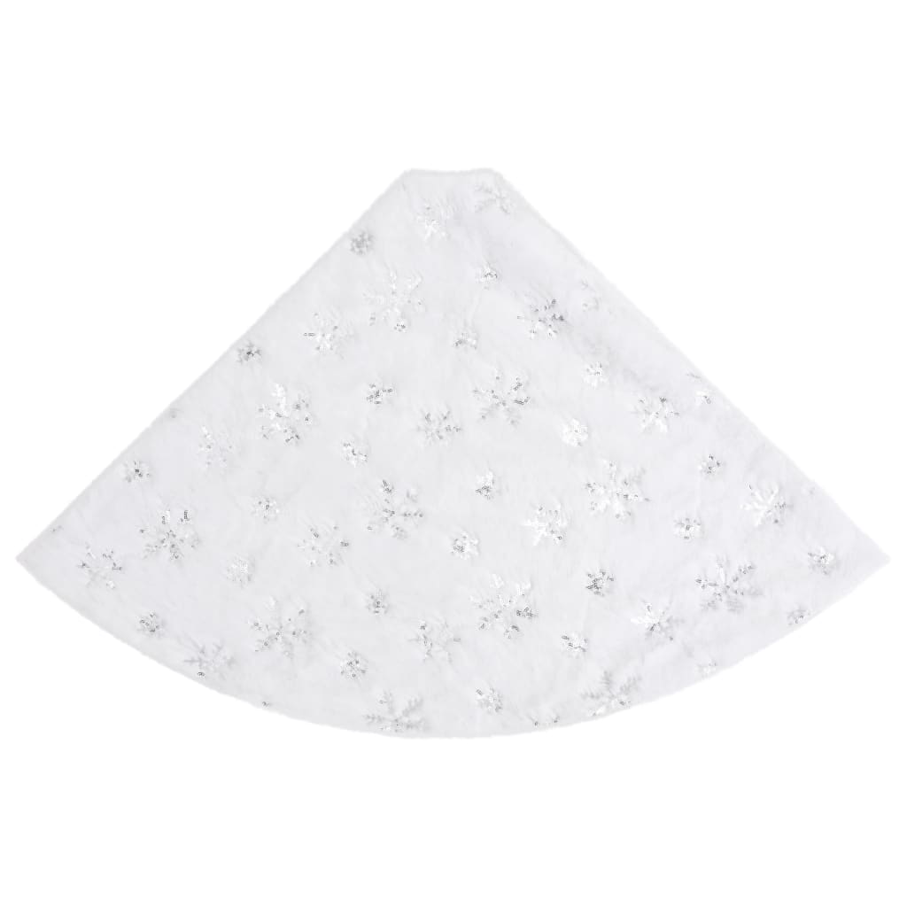 Christmas Tree Skirt | White | Faux fur | Diameter 122 cm