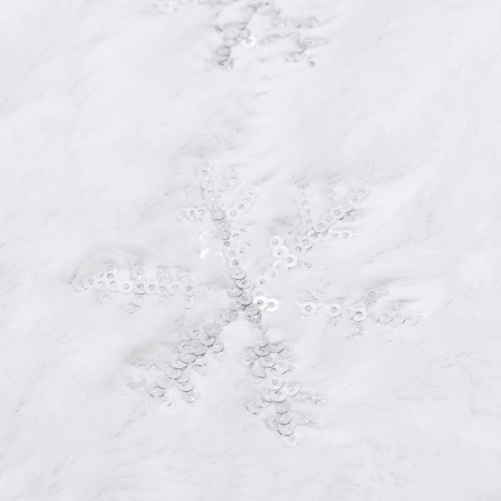 Christmas Tree Skirt | White | Faux fur | Diameter 122 cm