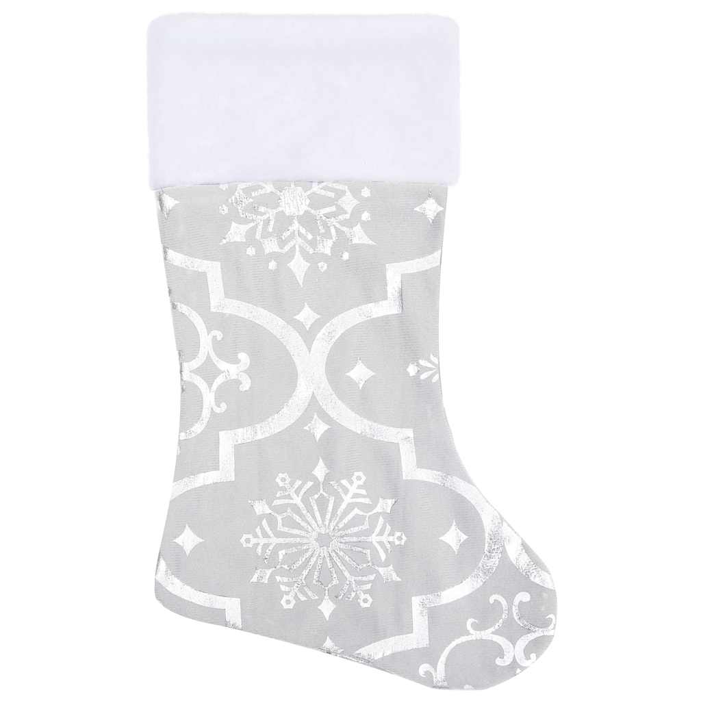 330288 vidaXL Luxury Christmas Tree Skirt with Sock White 122 cm Fabric